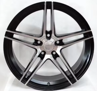 Jantes noires de 17/18 pouces, finition usinée, 5 trous, 5*100, pour voiture de tourisme