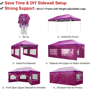 OEM Kustom Kanopi Pop Up Luar Ruangan 10X20 Kaki <span class=keywords><strong>Tenda</strong></span> Pesta Pernikahan Kanopi Lipat Tertutup - Product Image 4