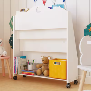 Librería Moderna Convertible <span class=keywords><strong>de</strong></span> Madera HiKUYA con Ruedas para Sala <span class=keywords><strong>de</strong></span> Estar, Dormitorio, Escuela y Librerías - Product Image 3