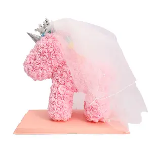 Nieuwe Product Ideeën 2020 30Cm 40Cm Teddyberen Gemaakt Van Rozen Met Rose Valentine Dag Gift Bewaard Bloem rose Eenhoorn