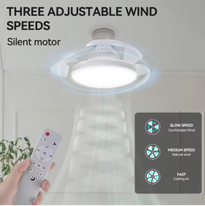 <span class=keywords><strong>Ventilador</strong></span> <span class=keywords><strong>de</strong></span> <span class=keywords><strong>Techo</strong></span> Moderno con Luz LED, Control Remoto, Portalámparas E27, 3 Aspas, Silencioso, Regulable, <span class=keywords><strong>para</strong></span> el Hogar - Product Image 3