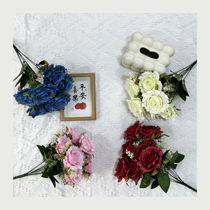 Haute qualité <span class=keywords><strong>Madame</strong></span> papillon printemps série Roses 7-bouquet ruban matériel Graduation mariage photographie Studio fleurs artificielles - Product Image 4
