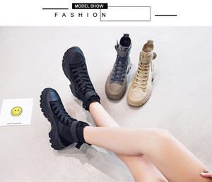 New Round Head High-rise Breathable Women's Boots - Product Image 5