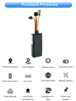 Traqueur GPS J16 4G pour dispositif de suivi de véhicule de moto de voiture avec alimentation en huile coupée et logiciel de suivi en ligne