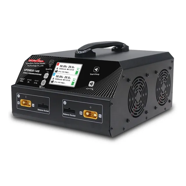 UP2800-14S  Dual Channel Smart Balance UAV Battery Charger for Agricultural Plant Protection Drone Field Operation Support