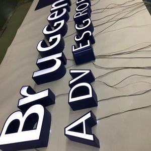 Tùy Chỉnh Tên Doanh Nghiệp Logo Chiếu Sáng Kim Loại Đăng <span class=keywords><strong>Front</strong></span> Thắp Sáng Kênh Thư Thép Không Gỉ Signsge - Product Image 1