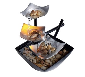 Belle décoration <span class=keywords><strong>de</strong></span> maison moderne couleur argent mini fontaine d'eau <span class=keywords><strong>de</strong></span> table en métal - Product Image 6