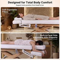 Table de massage électrique de luxe pour spa, salon, clinique, thérapie, traitement médical, esthétique, soins du visage, cils, lit de beauté