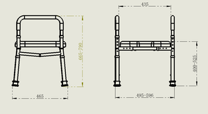 Soins médicaux <span class=keywords><strong>senior</strong></span> léger pliant à côté de la commode aides à la <span class=keywords><strong>douche</strong></span> chaise de toilette pour personnes âgées et handicapées - Product Image 2