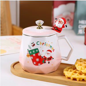 Taza <span class=keywords><strong>de</strong></span> <span class=keywords><strong>cerámica</strong></span> <span class=keywords><strong>de</strong></span> Navidad con tapa Diseño lindo <span class=keywords><strong>de</strong></span> Papá Noel Regalo festivo Taza <span class=keywords><strong>de</strong></span> té <span class=keywords><strong>de</strong></span> café en caja para regalo <span class=keywords><strong>de</strong></span> Navidad Decoración - Product Image 4