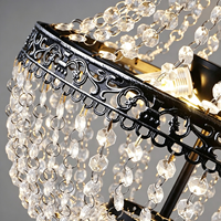 Lampe de table moderne en acrylique et métal, style lustre en cristal, pour centre de table de mariage et salle de banquet de luxe