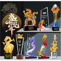 Mode Dragon Design personnalisé de haute qualité personnalisé cristal artisanat trophée décoration de la maison prix pour les événements sportifs trophée
