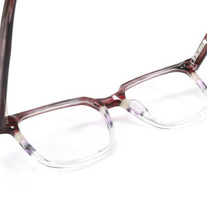 P23032 Clássico Retângulo quadrado Transparente Premium Homens Acetato Quadros para Óculos - Product Image 3