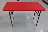 Table pliante rectangulaire en plastique moderne 4 places pour repas en plein air, hôtel, hall, hôpital, sous-sol