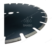 Lame de scie diamantée soudée au laser de 350 mm (14 pouces) pour asphalte et béton avec design à fente en U large (disponible en 12-24 pouces)