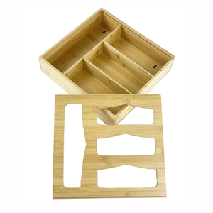 Private Label Food Storage Bag Drawer Organizers Bamboo Ziplock Bag Storage Organizer For Gallon Quart Sandwich & Snack