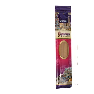 Encens traditionnel indien brun Bathi Tulasi Gopuram, 50 bâtonnets, essence naturelle de basilic pour les cérémonies de temple et les salles de culte - Product Image 1