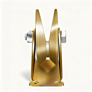 Roue à gorge en V pour portail avec support au sol, robuste, double roulement, en acier galvanisé, pour porte coulissante, certifiée CE, OEM disponible - Product Image 1