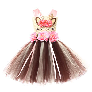 जन्मदिन की पार्टियों के लिए लड़कियों के लिए यूनिकॉर्न रूफल्स पोशाक और 2-12 वर्षों के लिए छुट्टी पार्टी - Product Image 2