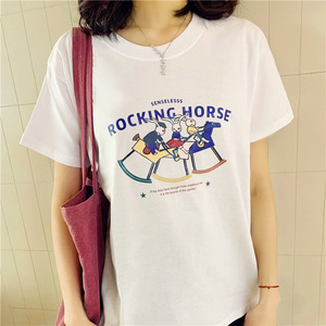 Camisetas <span class=keywords><strong>de</strong></span> Cuello Redondo Estampadas en 3D <span class=keywords><strong>de</strong></span> Algodón Suave Liso <span class=keywords><strong>de</strong></span> Alta Calidad al por Mayor para <span class=keywords><strong>Mujer</strong></span> - Product Image 6