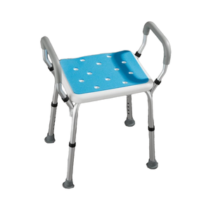 <strong>Folding</strong> Modern Stainless Steel <strong>Shower</strong> <strong>Stool</strong> with Armrests Anti-Slip Design for Elderly Bathroom Safety 1 Year Warranty - Product Image 1