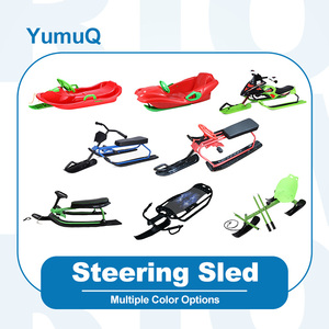 YumuQ Prêt à expédier Traîneau à neige orientable d'<span class=keywords><strong>hiver</strong></span> pour l'extérieur Traîneau pour bébé avec volant pour enfants et adultes - Product Image 2