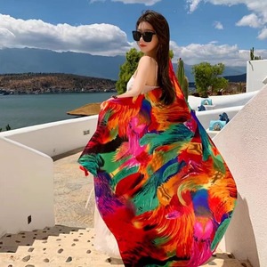 Pañuelo <span class=keywords><strong>de</strong></span> mujer estilo étnico del norte oeste <span class=keywords><strong>de</strong></span> <span class=keywords><strong>China</strong></span>, chal <span class=keywords><strong>de</strong></span> playa <span class=keywords><strong>de</strong></span> primavera con protección solar, <span class=keywords><strong>de</strong></span> fibra <span class=keywords><strong>de</strong></span> poliéster fina - Product Image 1