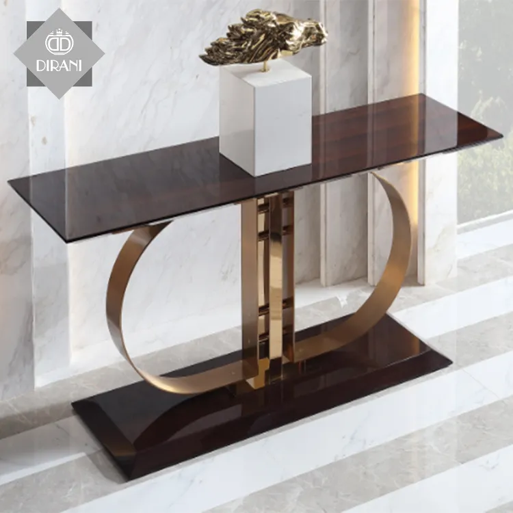 Table de style nordique de luxe simple et moderne, table étroite, en acier inoxydable, avec console, 1 pièce, nouvelle collection