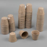 Pots de départ ronds de graines de conception classique de 8*8cm avec trous de drainage