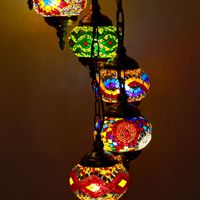 Lampe sur pied LED pour hôtel, vente chaude, lumières turques, art moderne, unique, fer forgé et verre, couleur personnalisée, 3 têtes, design turc
