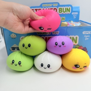 Jouets Squishy JY doux et moelleux, grands et colorés, en forme <span class=keywords><strong>de</strong></span> boulettes <span class=keywords><strong>de</strong></span> riz vapeur simulées, pour la relaxation et le divertissement - Product Image 3