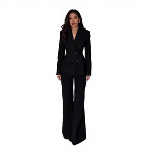 Traje de Pantalón Profesional para Mujer, Elegante, Cruzado, Formal, Ejecutivo, de Negocios, Marca <span class=keywords><strong>Noir</strong></span>, Fabricante Verificado - Product Image 1