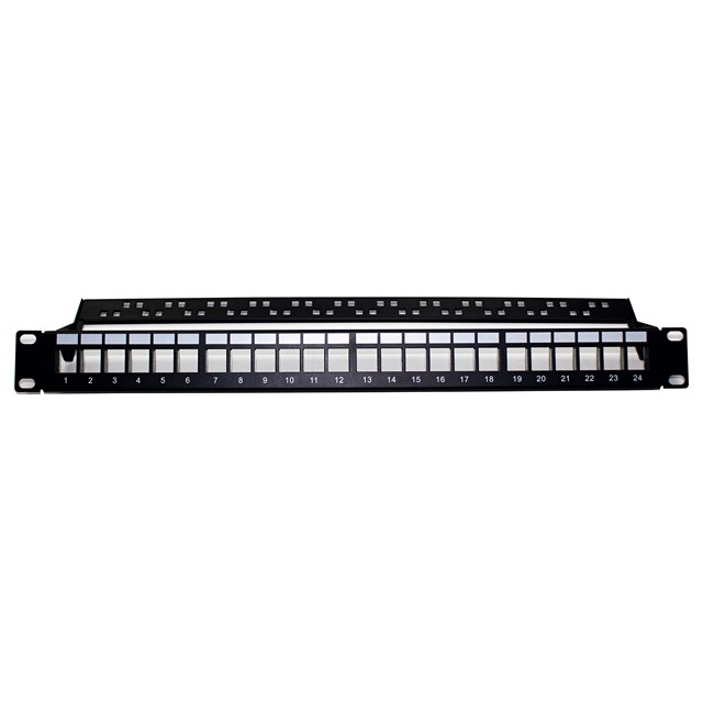 Customized 1U 24 Port FTP/UTP Patch Panel Network Empty Blank Patch Panel RJ45 Inline Coupler