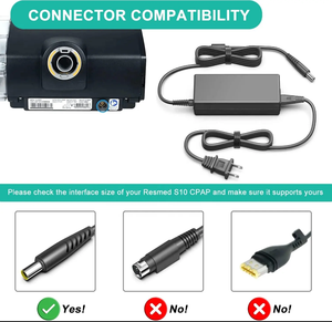 HKY Adaptateur secteur 90W Chargeur de voiture pour la série <span class=keywords><strong>ResMed</strong></span> <span class=keywords><strong>S10</strong></span>, convertisseur <span class=keywords><strong>ResMed</strong></span> 24V 12V pour toutes les machines <span class=keywords><strong>Resmed</strong></span> CPAP - Product Image 3