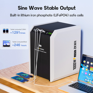 Indoor Outdoor 1000W 2kWh Pure Sine Wave <b>Solar</b> <b>Generator</b> Battery Portable Power Station - Product Image 4