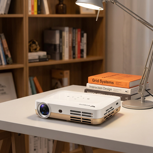 WOWOTO H10 DLP <span class=keywords><strong>4K</strong></span> projecteur intelligent mini Android compatible avec la technologie <span class=keywords><strong>4K</strong></span>, haut-parleurs intégrés, distance de projection de 3 m, home cinéma portable - Product Image 1