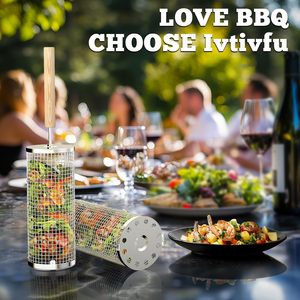 Panier de cuisson roulant <span class=keywords><strong>SEB</strong></span> avec poignée en bois amovible, outils de barbecue emboîtables - Product Image 6