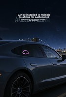 Neues grenzüberschreitendes Auto-LED-Solar-Wolken-Ambientelicht, farbwechselndes, kabelloses Dreieck-Heckfenster-Warn- und Stimmungslicht