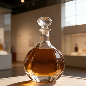 Bouteille en verre haut de gamme transparente avec sérigraphie, <span class=keywords><strong>vide</strong></span>, pour whisky, vodka, gin, liqueur, avec <span class=keywords><strong>bouchon</strong></span> – Offre spéciale - Product Image 3