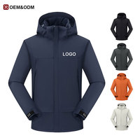 Veste uniforme doublée en polaire personnalisée, veste d'hiver coupe-vent pour homme, design avec logo, veste de travail unisexe imperméable à capuche pour l'extérieur