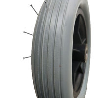 Roues pivotantes en polyuréthane de 8 pouces Roue en mousse pour poussette de bébé en fauteuil roulant en mousse PU