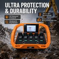 Controlador Inalámbrico IP67 para Equipo Pesado, Control Remoto Hidráulico para Estabilizadores, Nivelación Automática con una Sola Tecla, Elevación, Bajada, Extensión, Retracción