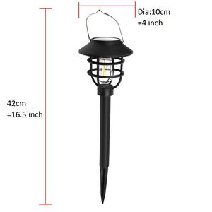 Lumière de jardin solaire <span class=keywords><strong>extérieure</strong></span> en plastique 2 en 1 avec <span class=keywords><strong>suspension</strong></span> et piquet pour jardin, allée, cour, paysage, pelouse - Product Image 6