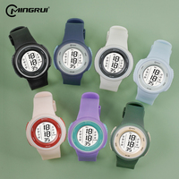 Mingrui Custom Großhandel Student Wecker Zeit Pu Armband Kinder Geschenk Wasserdichte Sport Digitaluhr für Kinder