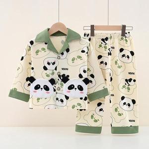 Conjunto <span class=keywords><strong>de</strong></span> <span class=keywords><strong>Pijama</strong></span> 100% Algodón <span class=keywords><strong>para</strong></span> Niños y Niñas, Primavera Otoño, Suave y Cálido, Ropa <span class=keywords><strong>de</strong></span> Dormir con Diseño <span class=keywords><strong>de</strong></span> Dibujos Animados, Manga Larga, Transpirable y Cómodo - Product Image 2