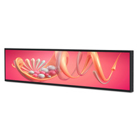 Barre extensible LCD, écran Lcd, montage mural, étagère publicitaire, moniteur, longue bande LCD avec écran tactile