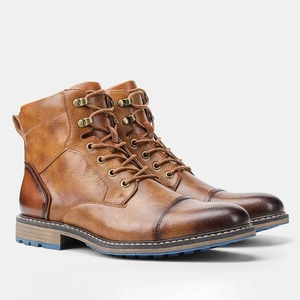 Botas <span class=keywords><strong>Martin</strong></span> para Hombre, de Cuero, con Suela de Goma, Marca Personalizada, Botas Impermeables de Diseñador para Mujer con Pantorrilla Ancha, Talla 12 para Hombre, de Cuero - Product Image 6