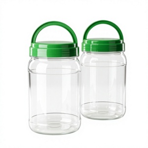 Wide Mouth Clear PET <b>Plastic</b> <b>Jar</b> 32 oz with Screw Lid for Food, Cookies, Candy & Sugar Packaging, Vietnam Factory Manufacturer - Product Image 1
