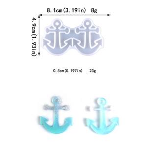 Moules de coulée en résine faits à la main pour bricolage ornements décoratifs Ins Style Silicone bricolage océan série boucles d'oreilles moule 8422 - Product Image 6