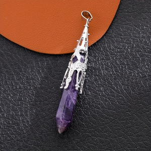 Natural Rose Quartz Crystal <strong>Stone</strong> Pendulum Hexagonal Prism <strong>Chakra</strong> Energy Spiritual Jewelry for Healing Gemstone Gift - Product Image 5